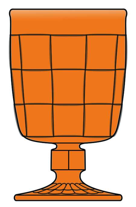 Ashley Orange Water Goblet by Viking-1