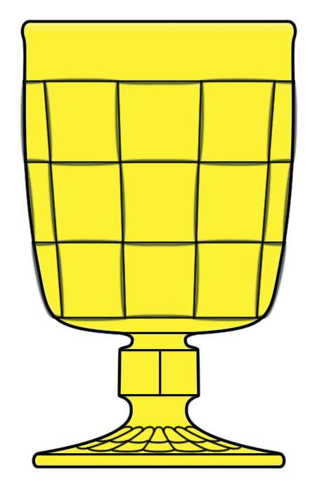 Ashley Yellow Water Goblet by Viking-1