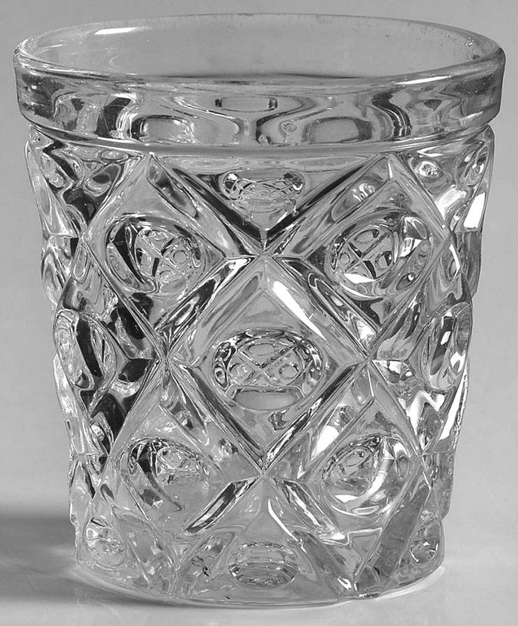 Diamond Thumbprint Clear Old Fashioned by Viking-1