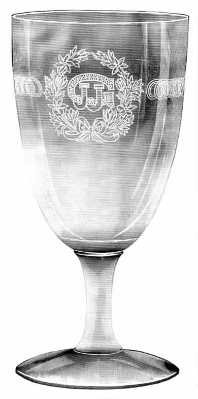 Etch 3770 (With Crest) Water Goblet by Viking-1