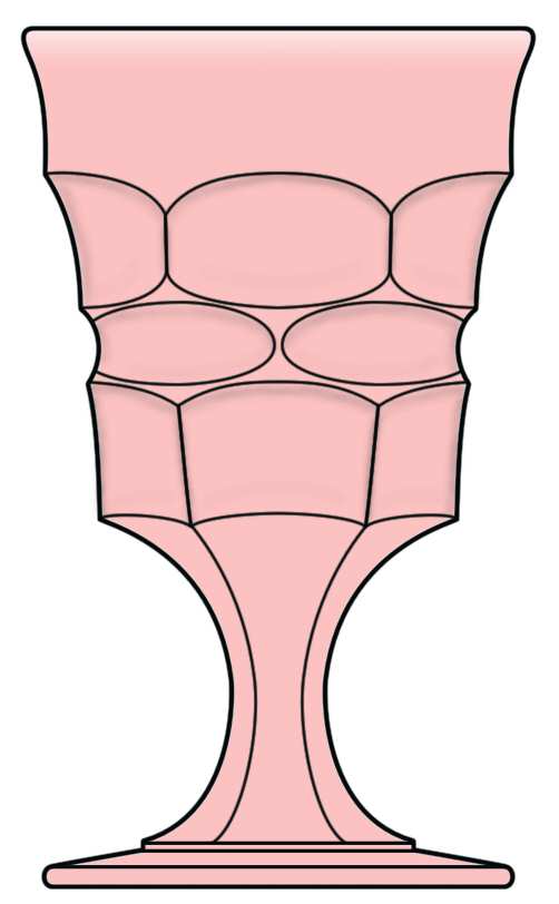 Excelsior Peach Water Goblet by Viking-1