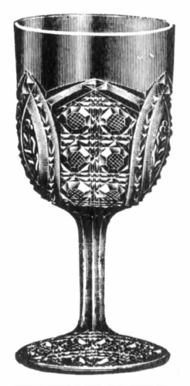 Floral Oval Water Goblet by Viking-1