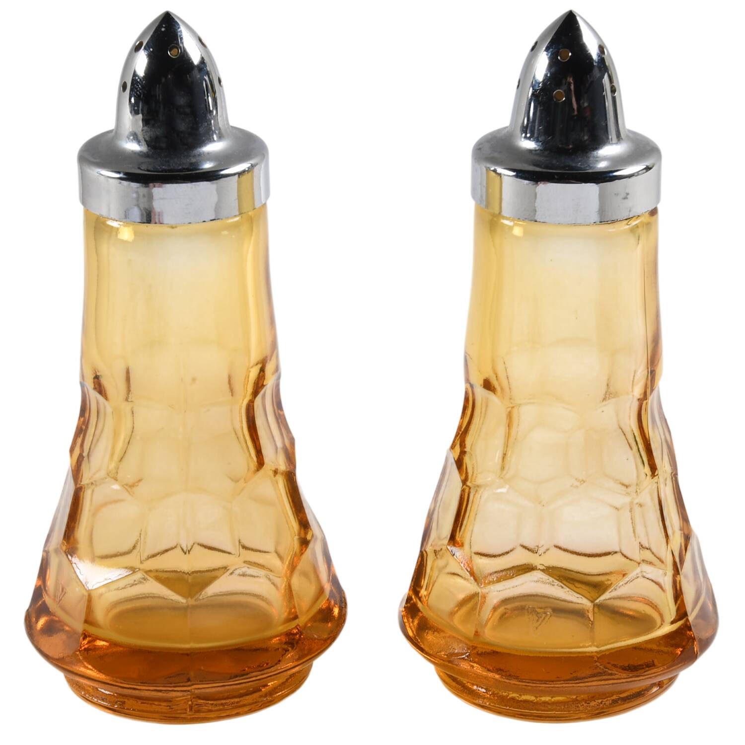 Georgian Amber Shaker Set w/Metal Lids by Viking-1
