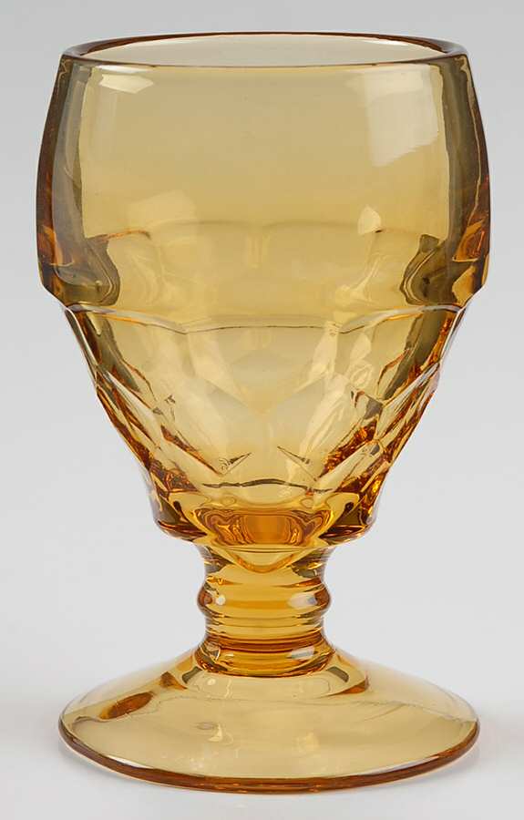 Georgian Amber Low Water Goblet by Viking-1