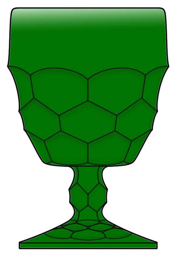 Georgian Emerald Green Water Goblet by Viking-1