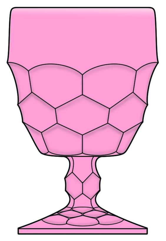 Georgian Pink Water Goblet by Viking-1