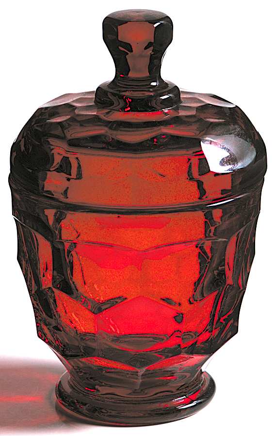 Georgian Ruby Sugar Bowl & Lid by Viking-1