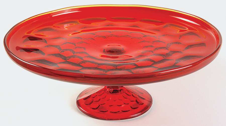 Georgian Ruby 11" Diameter Pedestal Cake Stand by Viking-1