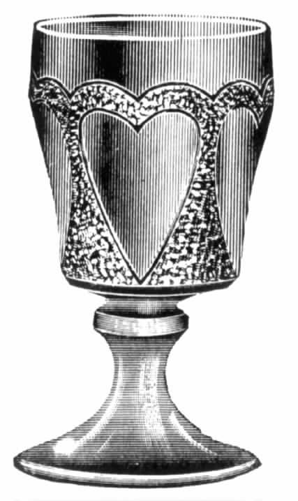 Heart and Sand Water Goblet by New Martinsville-1