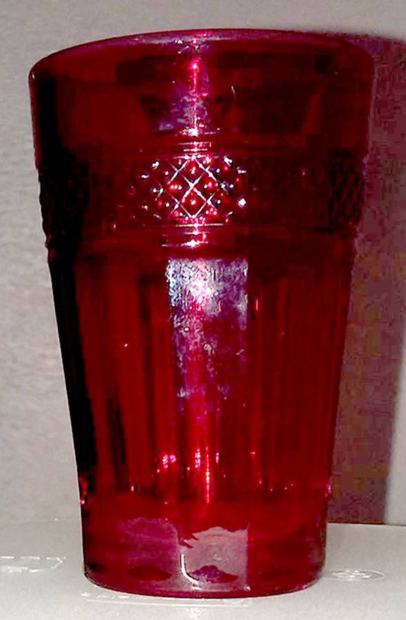 Mt. Vernon Red Flat Juice Glass by Viking-1