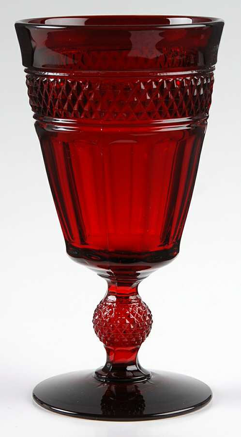 Mt. Vernon Red Water Goblet by Viking-1