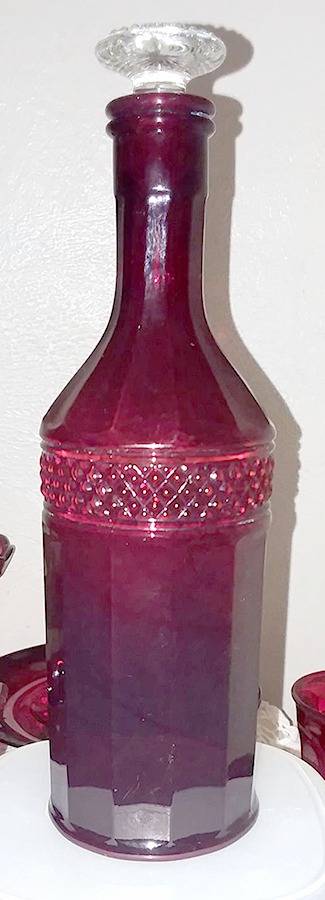 Mt. Vernon Red Decanter & Stopper by Viking-1