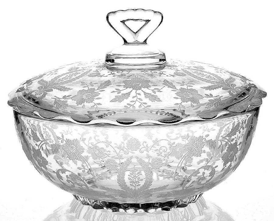 Prelude (Long Stem, Rippled Bowl) Candy Box & Lid by Viking-1