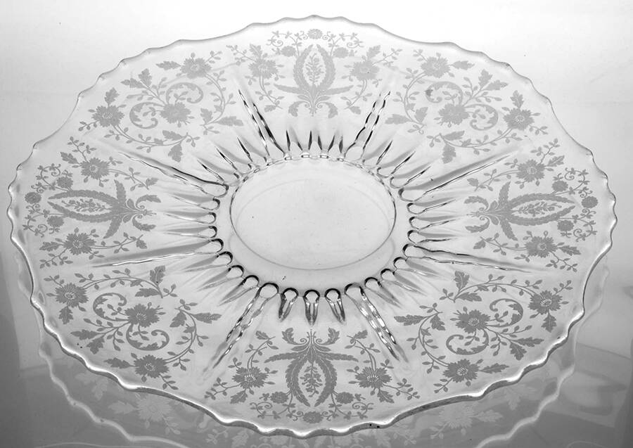 Prelude (Long Stem, Rippled Bowl) Cheese & Cracker Plate by Viking-1