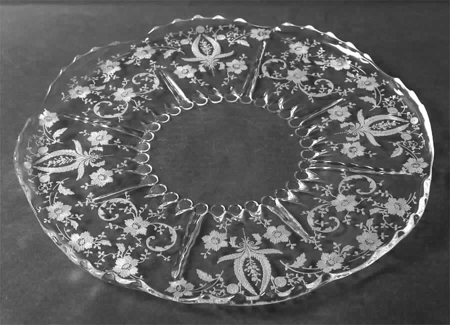 Prelude (Long Stem, Rippled Bowl) 14" Torte Plate by Viking-1