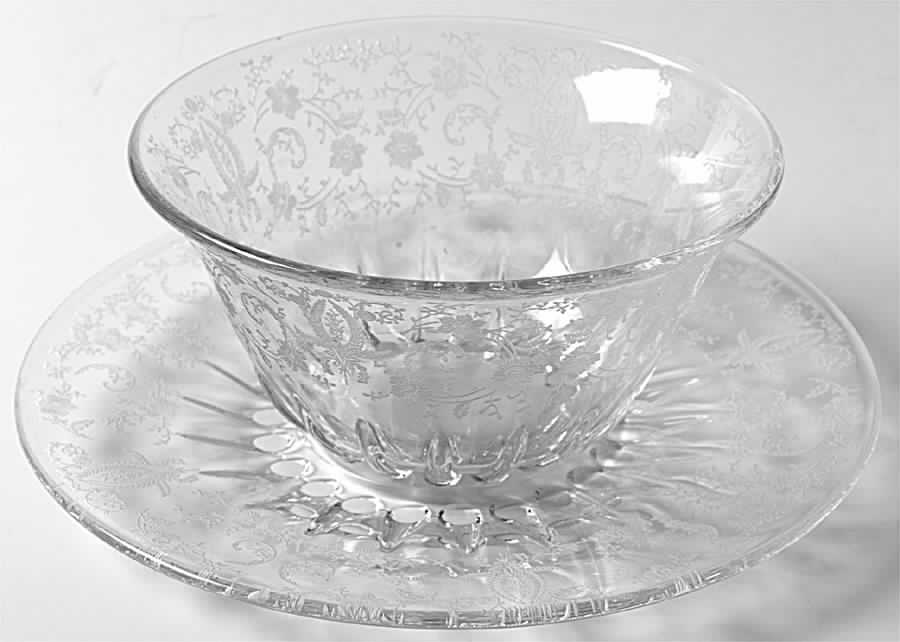 Prelude (Long Stem, Rippled Bowl) Mayonnaise Bowl and Underplate by Viking-1