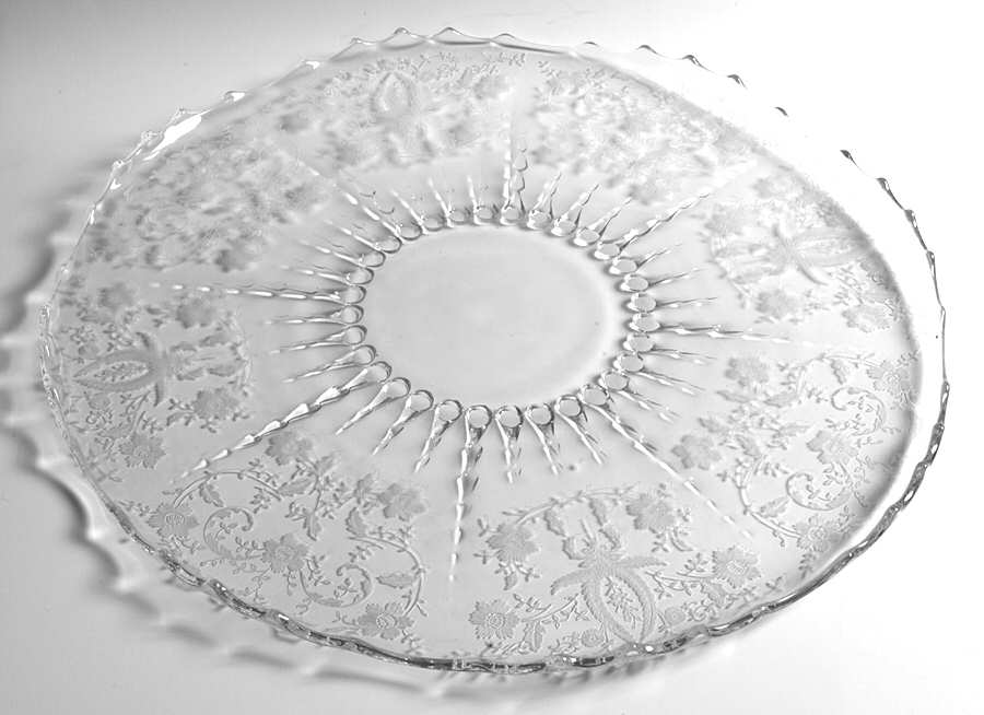Prelude (Long Stem, Rippled Bowl) Large Torte Plate by Viking-1