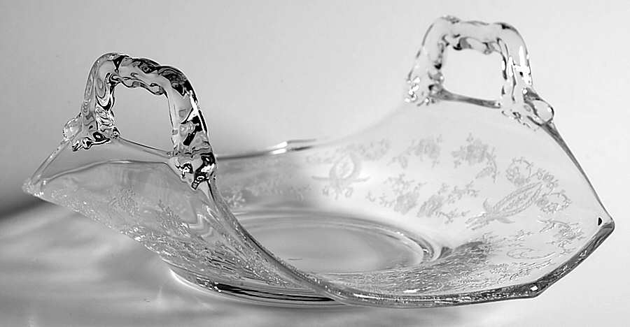 Prelude (Long Stem, Rippled Bowl) 2 Handled Bon Bon by Viking-1