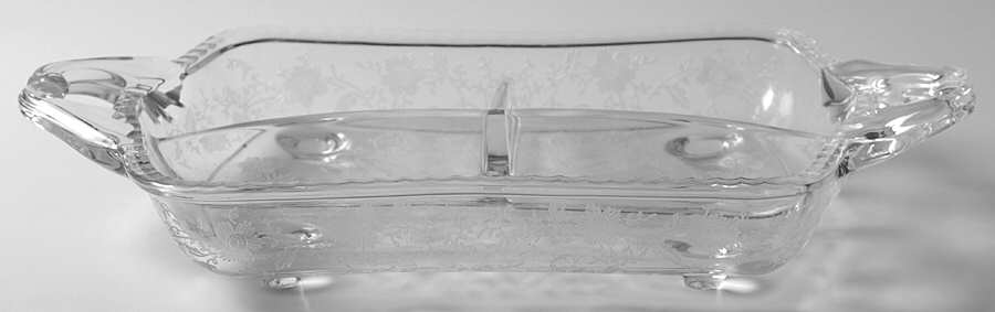 Prelude (Long Stem, Rippled Bowl) 12" Oblong 3 Part Celery/Relish by Viking-1