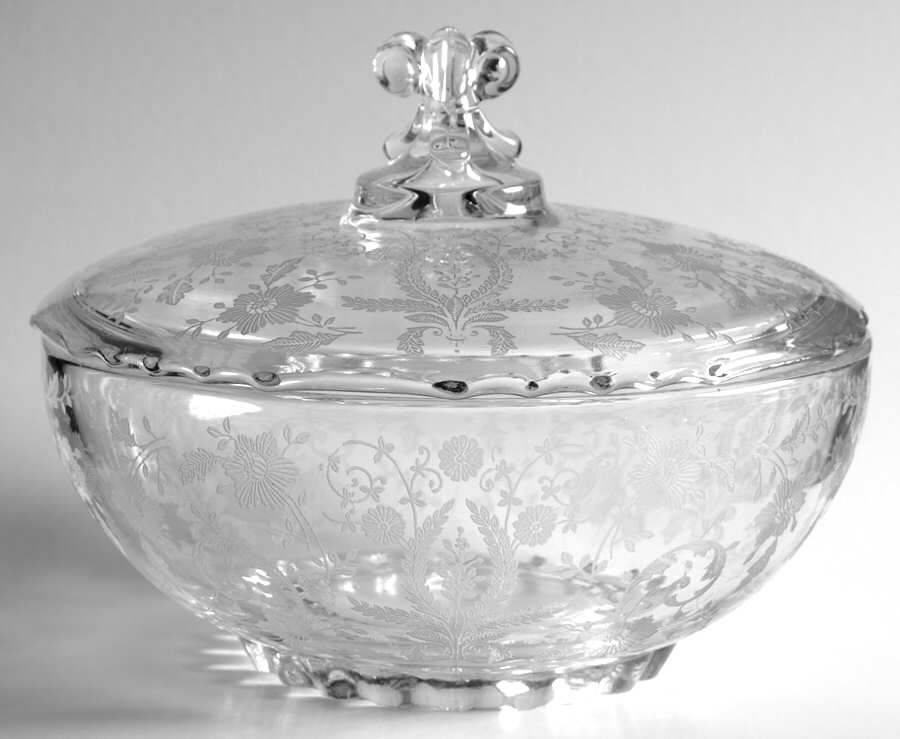 Prelude (Long Stem, Rippled Bowl) Candy Box & Lid by Viking-1