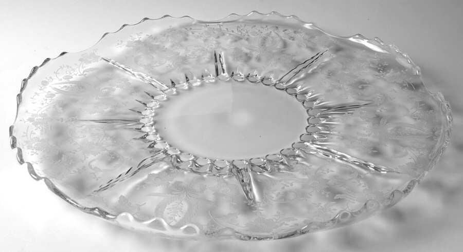 Prelude (Long Stem, Rippled Bowl) 14" Turned Up Edge Torte Plate by Viking-1