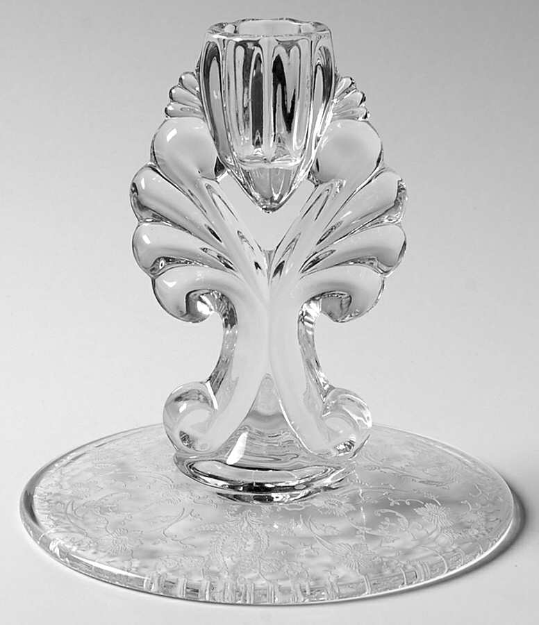 Prelude (Long Stem, Rippled Bowl) 5" Single Light Candlestick by Viking-1