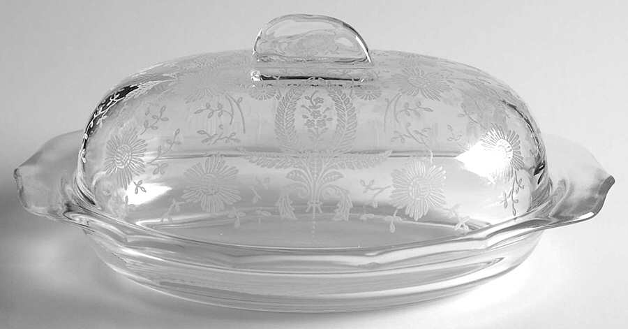 Prelude (Long Stem, Rippled Bowl) Oval Covered Butter by Viking-1
