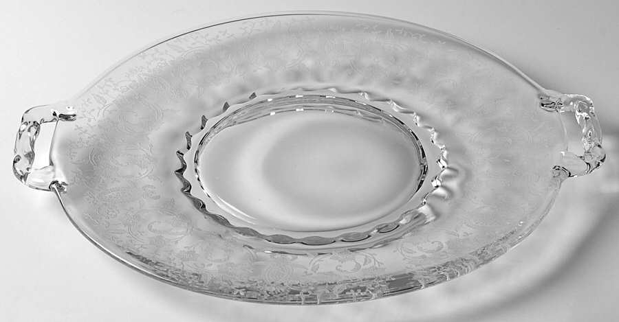 Prelude (Long Stem, Rippled Bowl) Handled Cake Plate by Viking-1