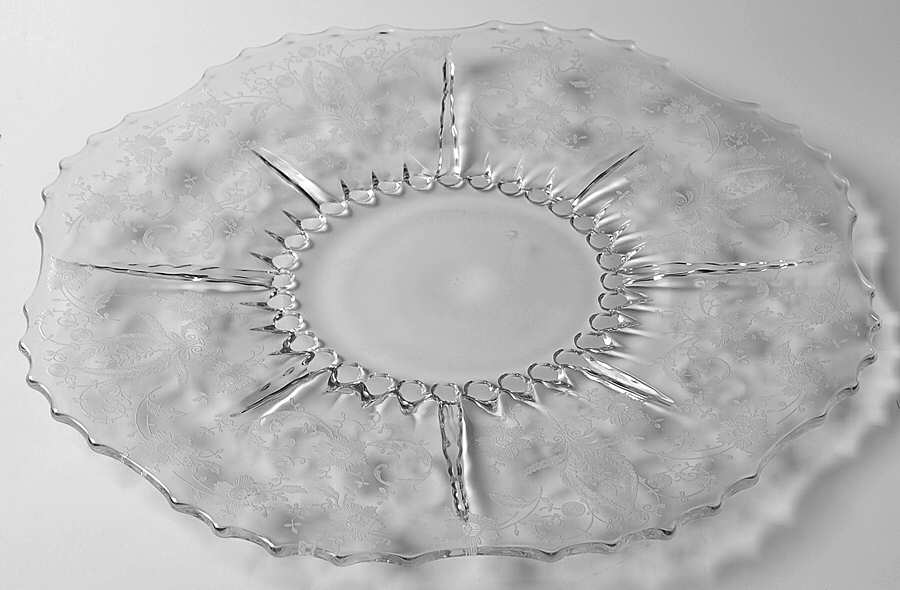 Prelude (Long Stem, Rippled Bowl) Medium Torte Plate by Viking-1