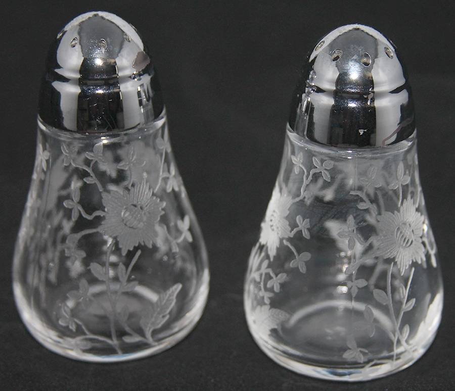 Prelude (Long Stem, Rippled Bowl) Shaker Set with Metal Lids by Viking-1