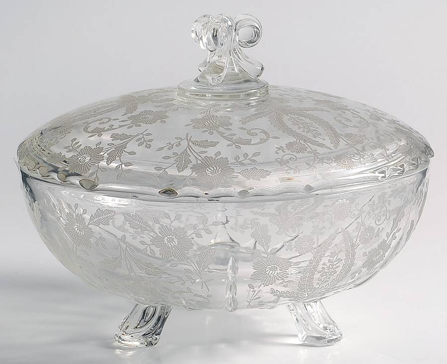 Prelude (Long Stem, Rippled Bowl) Candy Box & Lid by Viking-1