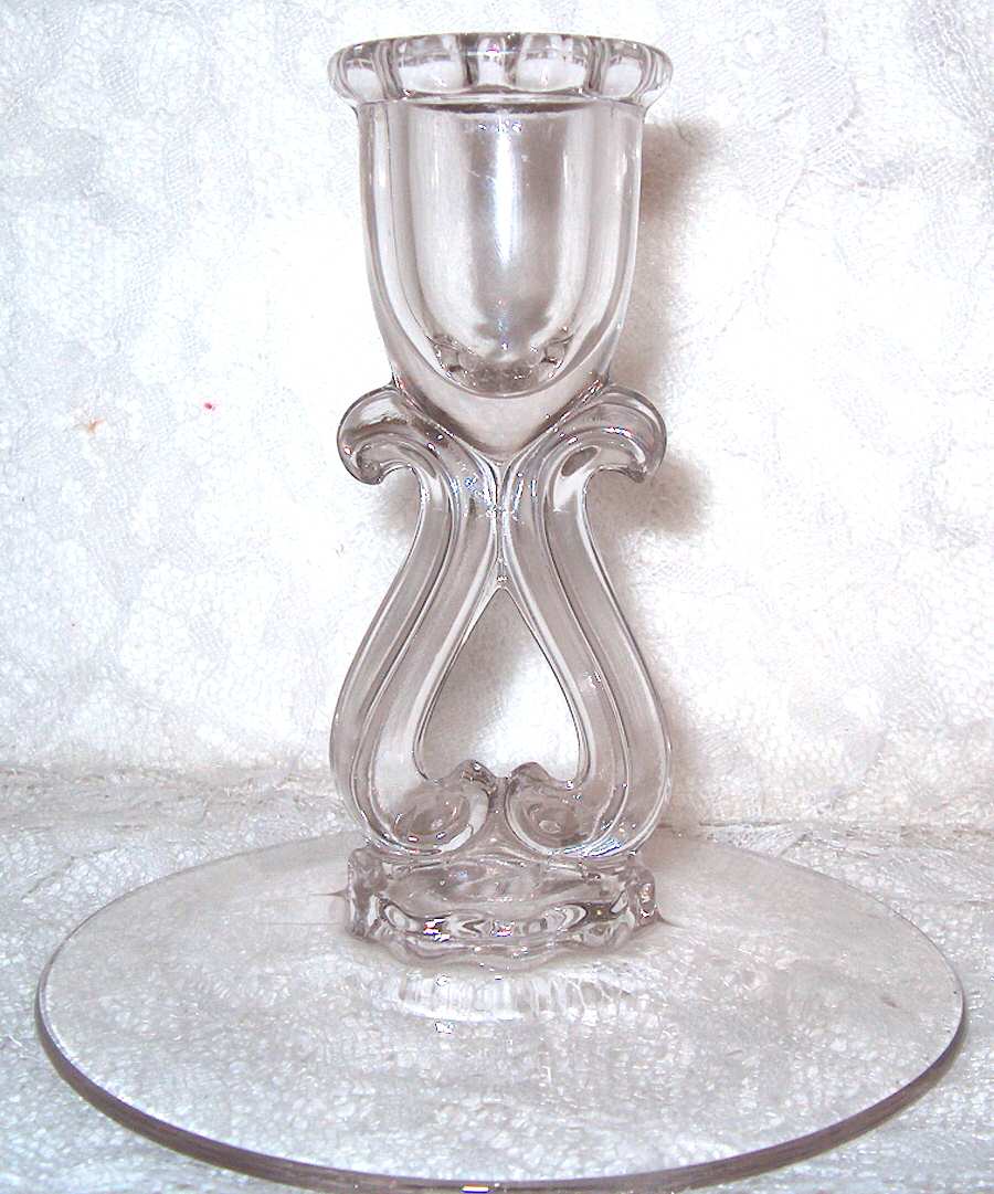 Princess Clear Single Light Candlestick by Viking-1