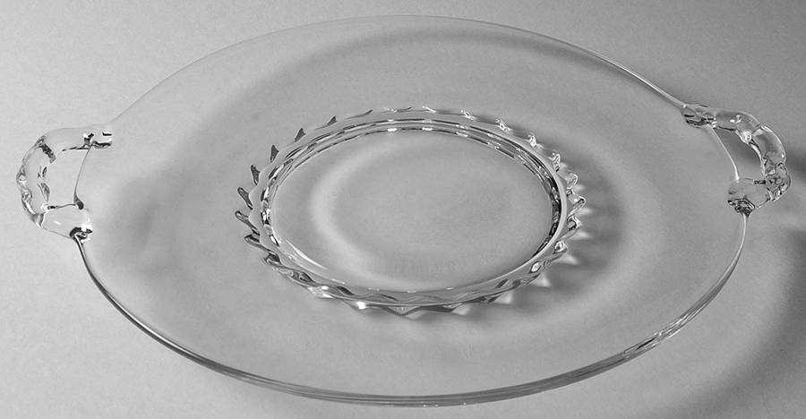 Princess Clear Handled Cake Plate by Viking-1