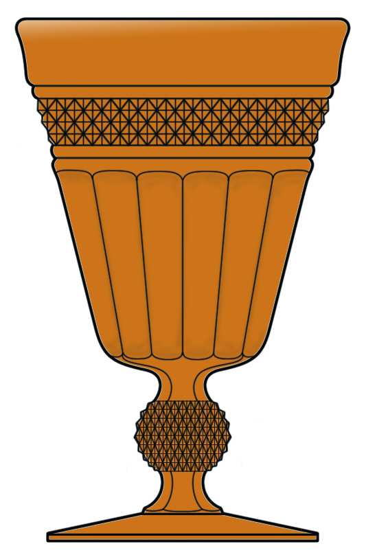 Mt. Vernon Amber Water Goblet by Viking-1