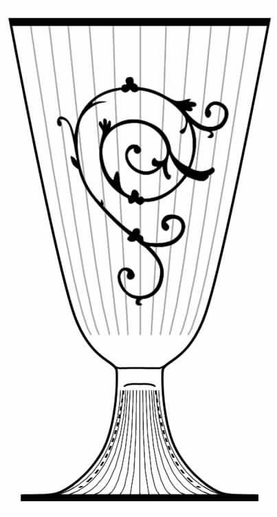 Lyon Gold Water Goblet by Val St Lambert-1