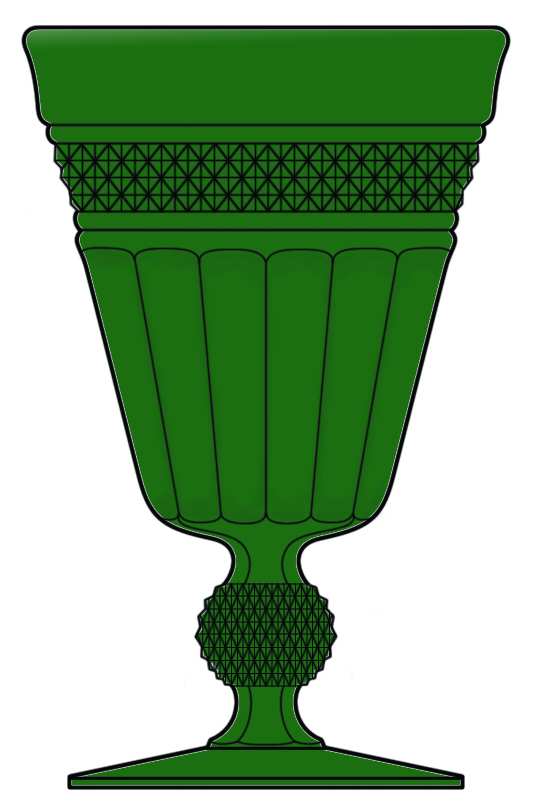 Mt. Vernon Green Water Goblet by Viking-1