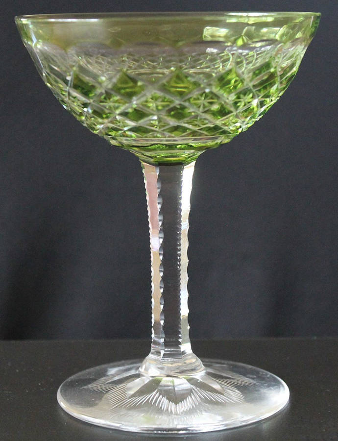 Gevaert Carlton Green Champagne/Tall Sherbet by Val St Lambert-1