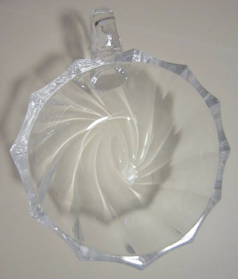 Royal (Swirl) 5" 1 Handled Nappy by Val St Lambert-1