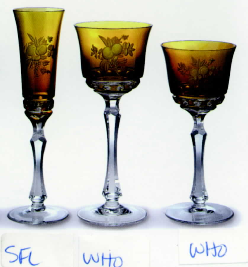 Duke of Gloucester Amber Fluted Champagne by Varga-1