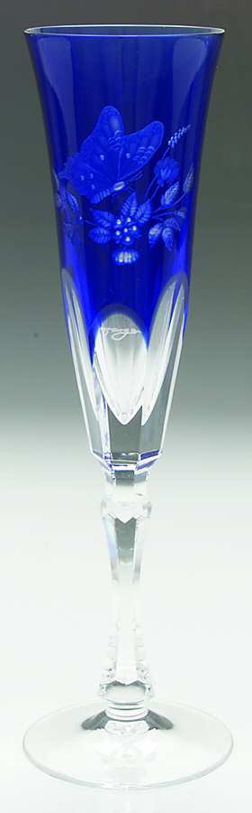 Victoria Cobalt Blue Fluted Champagne by Varga-1