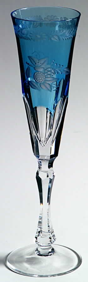 Bouquet Sky Blue Fluted Champagne by Varga-1