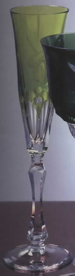 Tropical Garden Yellow Green Fluted Champagne by Varga-1