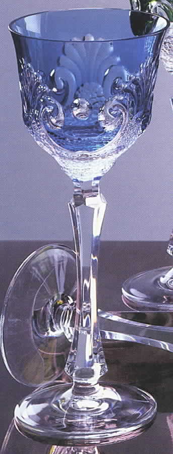 Sculptured Shell Sky Blue Hock Wine by Varga-1