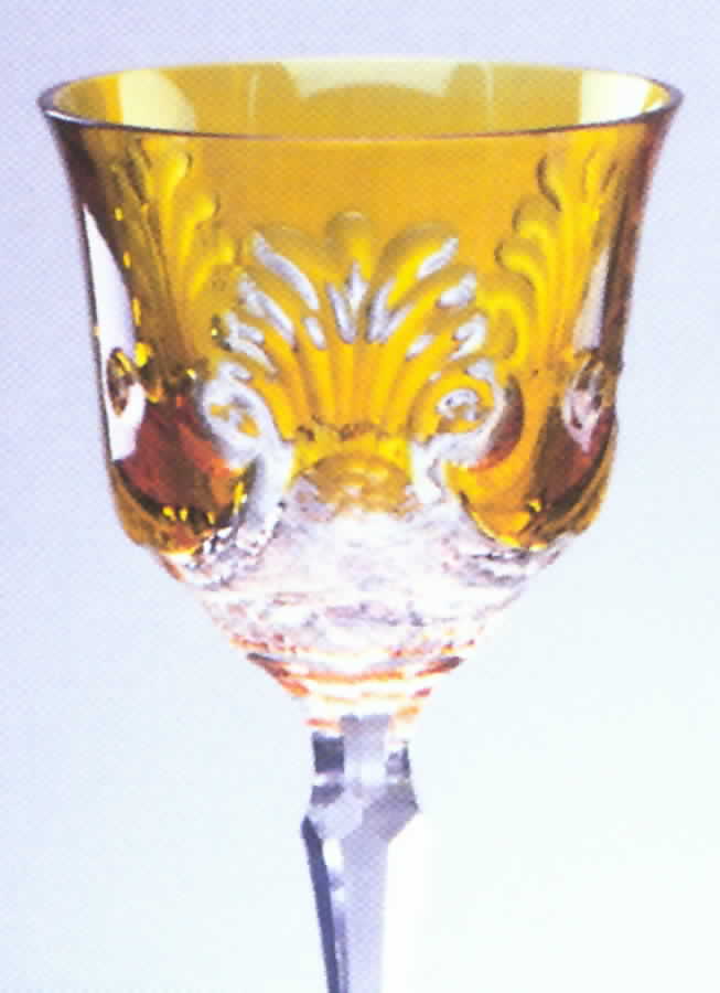Sculptured Shell Amber Hock Wine by Varga-1