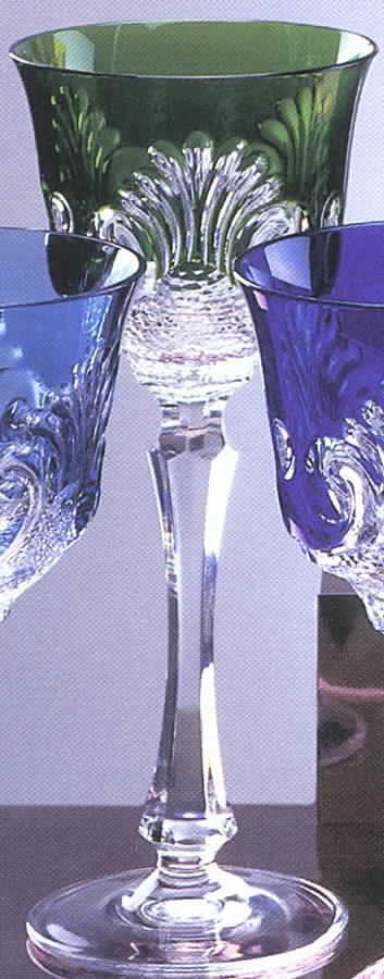 Sculptured Shell Emerald Green Hock Wine by Varga-1