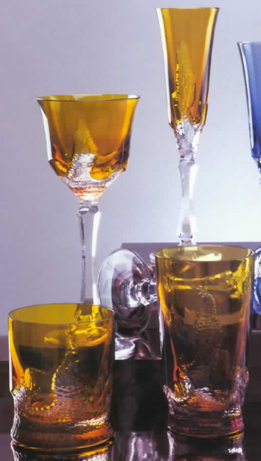 Sculptured Amber Hock Wine by Varga-1