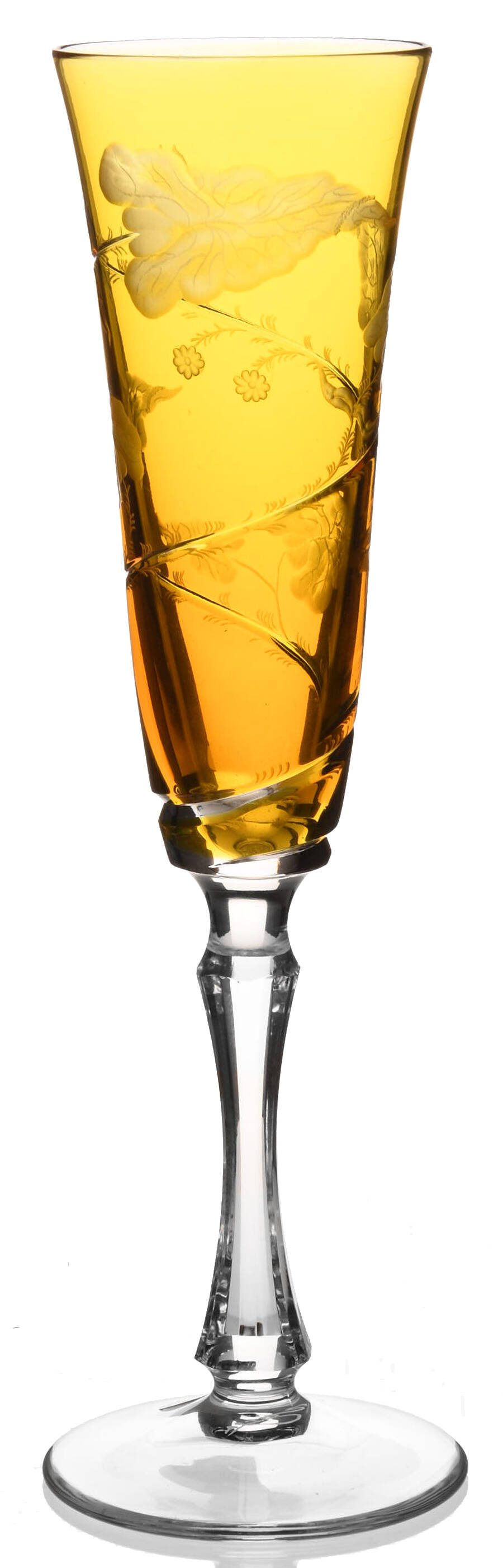 Rain Forest Amber Fluted Champagne by Varga-1