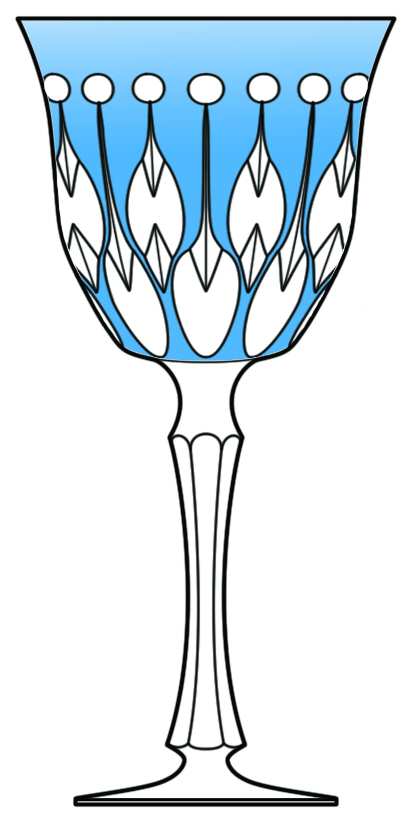 Renaissance Sky Blue Water Goblet by Varga-1