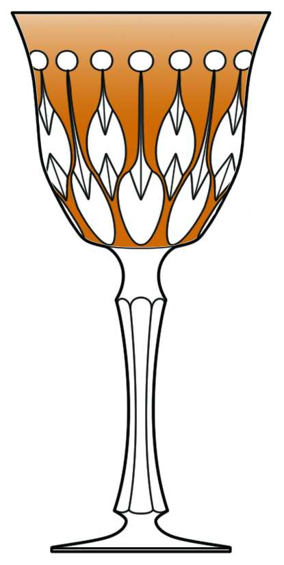 Renaissance Amber Water Goblet by Varga-1