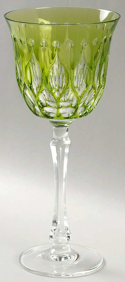 Renaissance Yellow Green Water Goblet by Varga-1
